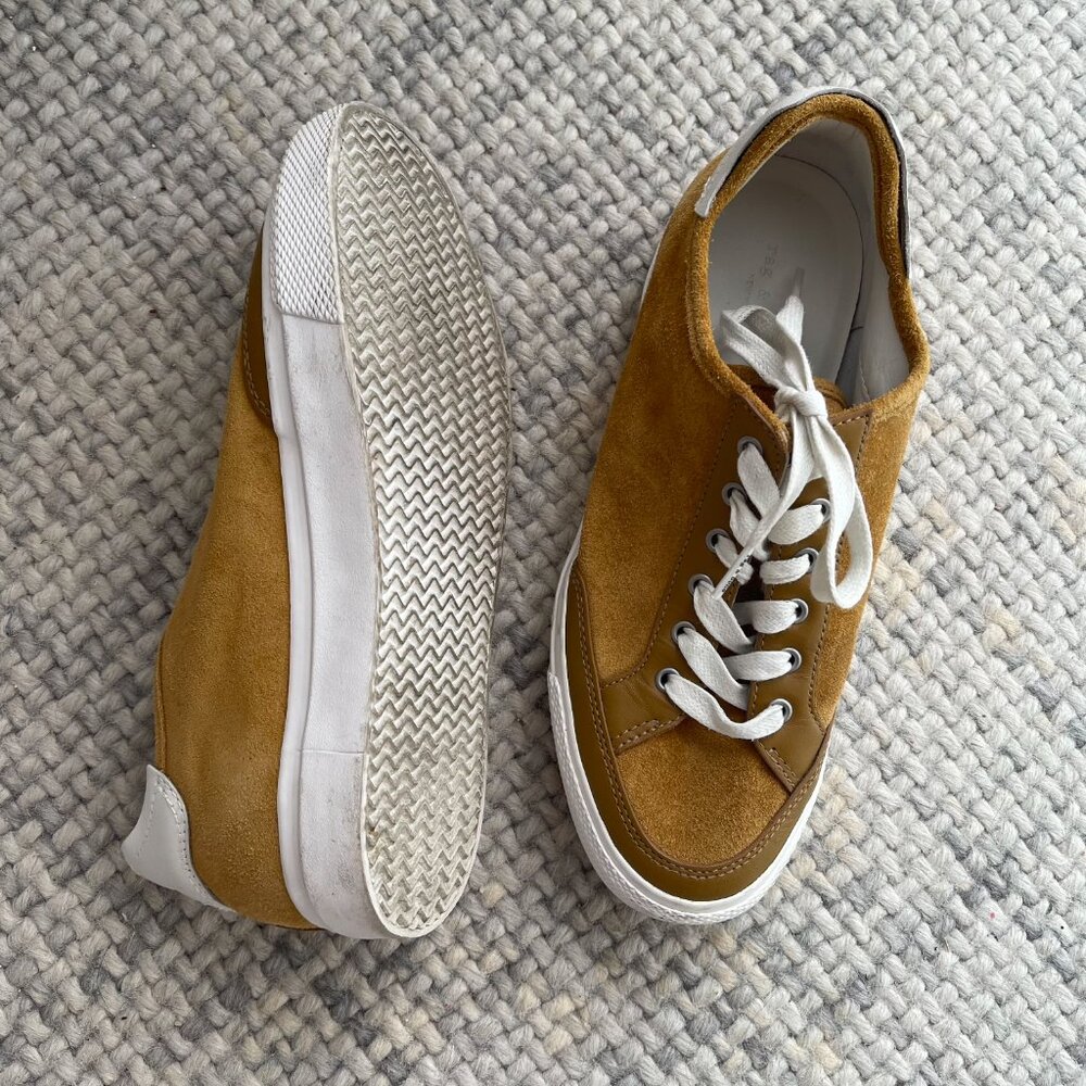 Rag & Bone Women's Army Low-Top Sneaker in Golden Brown Suede - Picture 3 of 7
